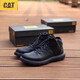 卡特（CAT）男鞋 戶(hù)外休閑中幫運動(dòng)鞋男 系帶徒步旅行鞋 黑色 40 運動(dòng)鞋尺碼