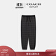 蔻馳（COACH）奧萊男士男裝經(jīng)典標志運動(dòng)褲 木炭灰色 經(jīng)典標識 L