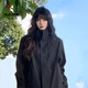 啄木鳥沖鋒衣男女三合一春秋冬季連帽登山情侶美式機(jī)能夾克外套男裝上衣 黑色【單衣春秋款】 XL【建議120-140斤】