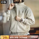 馬登工裝美式休閑搖粒絨連帽衛(wèi)衣男秋季重磅加絨運(yùn)動(dòng)外套男士開(kāi)衫上衣 雪花灰 2XL