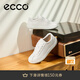 愛步（ECCO）板鞋女 時(shí)尚潮流百搭簡(jiǎn)約輕盈系帶牛皮休閑鞋 柔酷220263 白色22026301007 38