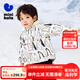 迷你巴拉冬新款男女童精靈帽羽絨服寶寶保暖羽絨外套【三防】 白黑色調(diào)00319 100
