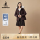 beanpole 90%鵝絨 濱波 秋冬女可拆卸毛領(lǐng)運動羽絨服 酒紅色 M 165/88A M