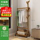 竹思樂衣帽架落地臥室掛衣架簡易家用室內(nèi)衣服架衣服折疊網(wǎng)紅宿舍置物架 【加固加粗】升級款-茶色60長