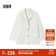 森馬（Semir）外套女中長(cháng)款西裝領(lǐng)通勤寬松2024冬含羊毛雙面呢夾克109724108021
