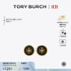 Tory Burch 湯麗柏琦 KIRA雙T LOGO圓形耳釘TB 90547 Tory 金/黑色 720