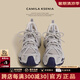 CAMILA KSENIA官網(wǎng)小c&k老爹鞋女2025新款夏季休閑百搭厚底港風(fēng)增高網(wǎng)面運動鞋 灰藍色 36