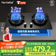 Haotaitai燃?xì)庠铍p灶家用 5.2kW三環(huán)猛火高效聚能灶 臺(tái)嵌兩用煤氣灶 液化氣灶具JZY-JR11