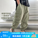 左西男童褲子2025新夏款兒童工裝短褲輕薄防蚊男孩運(yùn)動褲 淺綠色 160
