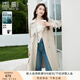 香影英倫風中長款風衣女春秋2025新款氣質休閑通勤雙排扣米色外套 米色 L