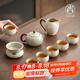 尚言坊汝窯功夫茶具整套高檔家用陶瓷泡茶茶壺茶杯個人專用器具全套裝
