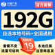 中國廣電 CHINA BROADNET 5G流量卡超低月租全國通用無合約大王卡手機(jī)卡純上網(wǎng)卡5G本地卡不限速電話卡 限時卡19元192通用流量 套餐一直不變 自選號碼