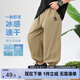 左西男中大童防蚊褲2025夏季男孩涼感速干薄褲子兒童長(zhǎng)褲 卡其色 150