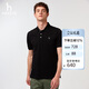 哈吉斯（HAZZYS）男裝 25夏上衣多色短袖POLO衫ASTZE0CBX71 黑色BK L（175/96A48）