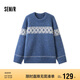 森馬毛衫男冬季費(fèi)爾島提花民族風(fēng)針織衫復(fù)古情侶毛衣109724107206