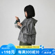 NNGZ諾諾公主設(shè)計師花卉滿印女童軟殼防曬外套夏季洋氣時髦兒童遮陽防 灰色【現(xiàn)貨】 140 cm