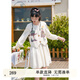 紫涵（ZIHAN）紫涵連衣裙馬甲套裝女秋季圓領(lǐng)長袖短裙子印花馬夾兩件套 米白 S