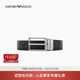 EMPORIO ARMANI/阿瑪尼官方旗艦【禮物】新款男士牛皮革荔枝紋針扣腰帶皮帶秋冬 MC043-黑色光面/黑色鹿皮紋 均碼