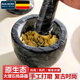 拜杰大理石搗蒜器石臼蒜臼子蒜泥神器手動(dòng)打蒜壓蒜器搗藥罐蒜泥搗碎器 手工打造大理石大號