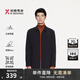 勁霸男裝夾克外套男純色商務(wù)翻領(lǐng)春秋中長(zhǎng)款茄克男|BKZE3264 黑色 L