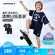Converse匡威童裝男童套裝2025夏季新款上衣短褲兩件套潮流籃球運動服寬松 藏青藍(lán) 120 /60 【建議身高110-116cm】