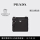 PRADA/普拉達(dá)【七夕禮物】Re-Nylon和Saffiano牛皮革單肩包 黑色-新版