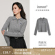 茵曼（INMAN）毛衣女POLO領(lǐng)2025春季套頭針織衫女裝新款通勤長(zhǎng)袖毛衣上衣 貴族灰 S