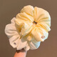 韓國溫柔大號奶油泡芙大腸發(fā)圈高級感慵懶風(fēng)扎馬尾頭繩皮筋發(fā)飾女 黃色1個(gè)【奶油泡芙】