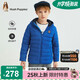 暇步士（Hush Puppies）童裝兒童輕薄羽24冬男女童連帽羽絨服90絨抑菌外套 寶藍 170 