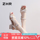ZHR涼鞋女一字帶仙女羅馬鞋子百搭溫柔珍珠法式粗跟女鞋BL65米色38