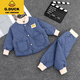 G.DUCKKIDS兒童秋冬新款棉服套裝男女寶寶棉衣棉褲休閑套裝家居服戶(hù)外兩件套 棉套裝藍色 90 身高70-80厘米【可開(kāi)擋】