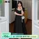 惟友大碼連衣裙胖妹妹夏裝大碼女裝胖mm氣質(zhì)減齡閨蜜裙 氣質(zhì)黑-長款 5XL 【尺碼偏大】 建議200-230斤