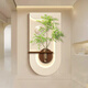 見造水培綠植玄關(guān)裝飾畫入戶正對門掛畫奶油風(fēng)走廊過道盡頭造景燈光畫 B款-光影綠植 80*160cm(適合玄關(guān)1.0~1.2m墻寬) 【充電寶款】暖光充電寶+遙控開關(guān) 多層無框立體砂巖+玻璃杯仿真綠植+