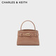 CHARLES&KEITH鱷魚(yú)紋凱莉包手提包斜挎包包女包生日禮物七夕禮物CK2-50270880-1