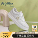 金利來（Goldlion）男鞋25年新款皮面運(yùn)動(dòng)鞋厚底增高百搭小白鞋G500510216BBE白色40