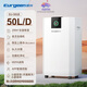 歐井（Eurgeen）除濕機工業(yè)大功率地下室防潮倉庫車間商用抽濕家用吸濕器501E 50L/天 美芝壓縮機 上排水6m
