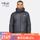 Rab 睿坡Generator Alpine男士戶外保暖輕便攜棉服540g QIO-84 炭黑/橙色 S