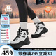 卡帕（Kappa）加絨保暖雪地靴女鞋子女防滑耐磨登山棉靴 經(jīng)典白/黑色 43 