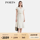 PORTS寶姿女裝2025春夏新款簡(jiǎn)約通勤溫柔風(fēng)經(jīng)典V領(lǐng)束腰魚(yú)尾連衣裙 米白色 S （4）