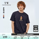 Teenie Weenie Men小熊男裝T恤2025春夏新款簡(jiǎn)約時(shí)尚休閑基礎圓領(lǐng)短袖 藏青色 L