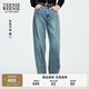 Teenie Weenie小熊女裝牛仔褲2025年秋季新款時尚松弛感復(fù)古香蕉褲 中藍(lán)色 S