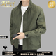 MHEF正品立領(lǐng)夾克男士外套春秋裝2025新款百搭休閑工裝上衣服男裝秋裝 綠色【春秋款】 M (165) 【90-120斤】