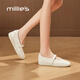妙麗（Millies）品牌小眾丑萌瑪麗珍鞋女平底時(shí)尚芭蕾鞋2025夏季新款百搭通勤單鞋 白色 38 (240mm)  標(biāo)準(zhǔn)碼