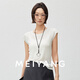 美洋（MEIYANG）氣質(zhì)歐尼桑蠶絲T恤 法式簡約優(yōu)雅圓領修身短款袖上衣夏季新款t恤 白色 L