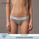 Calvin Klein內衣【明星同款摩登引力帶】女士ck提花比基尼三角內褲女F3787AD 020-椰青灰 1條 M