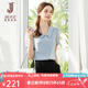 經(jīng)典故事（JANE STORY）高級(jí)感氣質(zhì)藍(lán)色襯衫女夏季2024新款流行時(shí)髦襯衣設(shè)計(jì)感短袖上衣 淺藍(lán)色 M