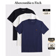ABERCROMBIE & FITCH男裝25夏季新款3件組合裝經(jīng)典小麋鹿重磅圓領(lǐng)短袖T恤KI124-5044 海軍藍多色 M (180/100A)