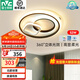 雷士（NVC） led吸頂燈書(shū)房主臥次臥室燈溫馨浪漫燈具鐵藝燈具北歐后現(xiàn)代燈飾 52W 15㎡內(nèi)適用 1809lm 圓燈