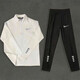 NBA CARES-NIKE體育生田徑訓練服男春秋季跑步速干褲上衣運動(dòng)套裝體考運動(dòng) 白+黑 拉鏈套裝(灰勾四杠) XL(120到140斤)