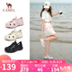 駱駝（CAMEL）洞洞鞋女清涼戶(hù)外沙灘鞋厚底包頭涉水溯溪鞋 L25M162035 粉色 38 